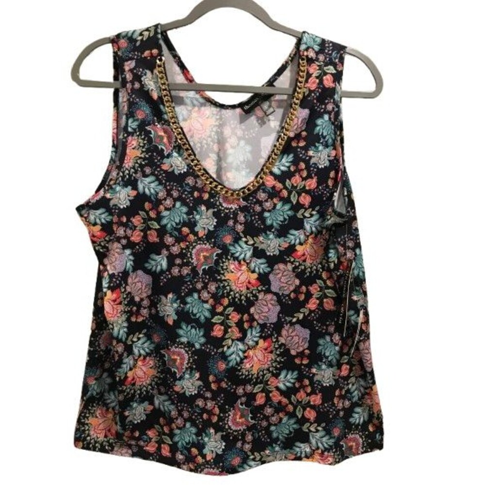 Women's Large Tank Top Thomas & Olivia Floral Sleeveless NWT